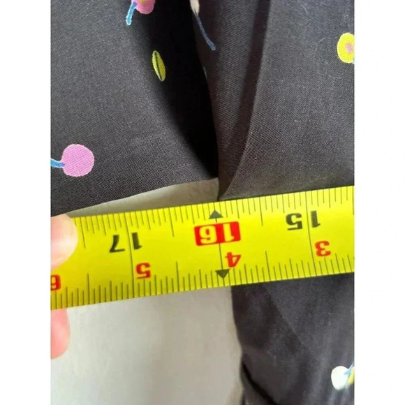 Free People Coryn Print Long Sleeve Open Back Mini Dress Black Multicolor Sz 4 - Picture 7 of 10